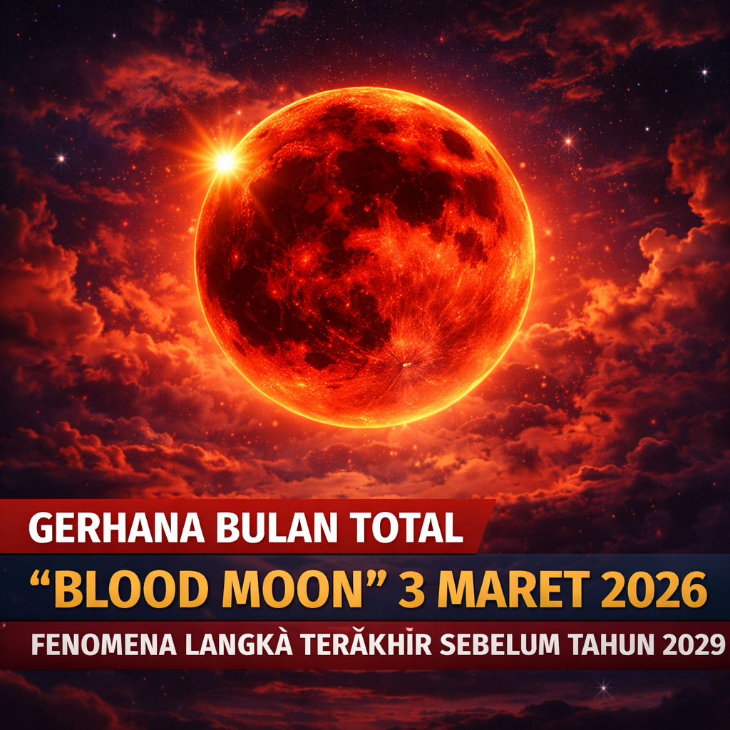 Gerhana Bulan Total "Blood Moon" 3 Maret 2026: Fenomena Langka Terakhir Sebelum Tahun 2029 1 Gerhana Bulan