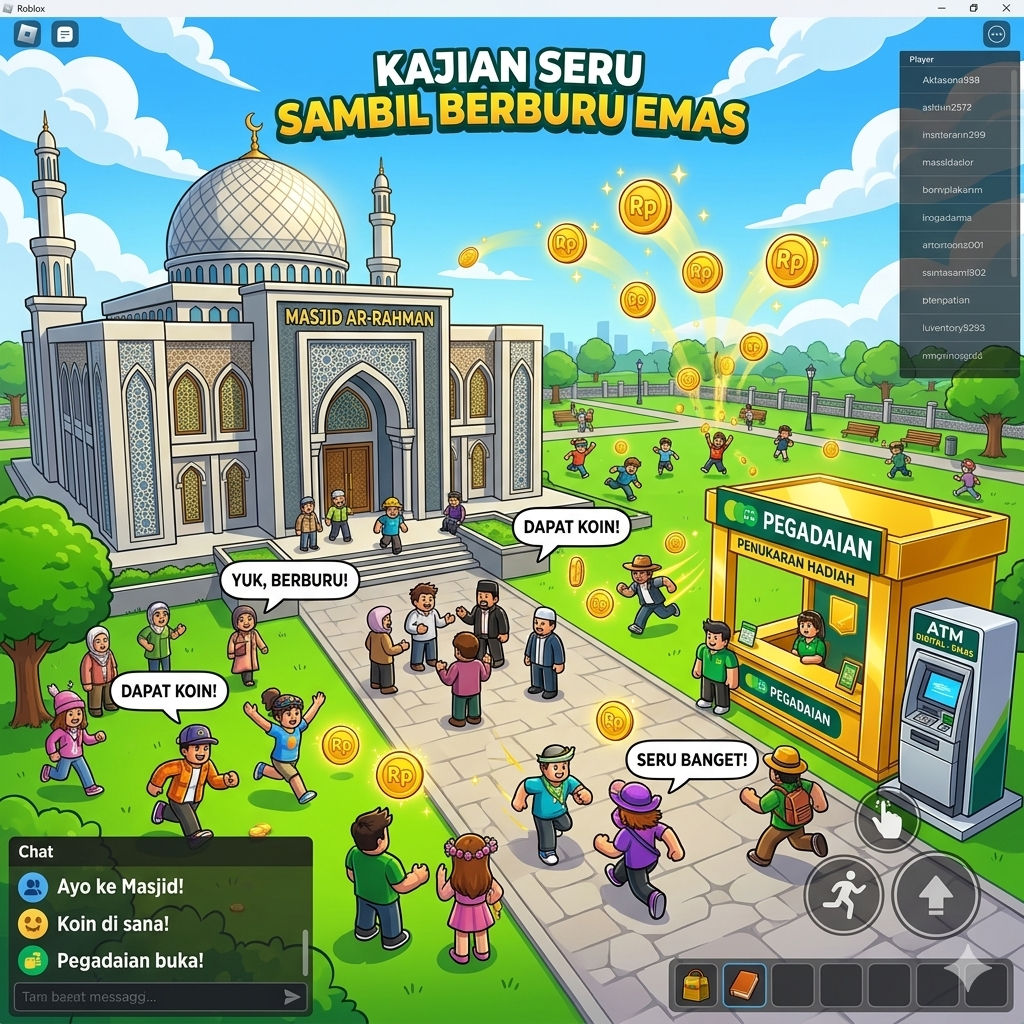 Inovasi Digital Ramadan: Kolaborasi Roblox dan Pegadaian Hadirkan Kajian Seru Berbalut Perburuan Emas Virtual 1 Perburuan Emas